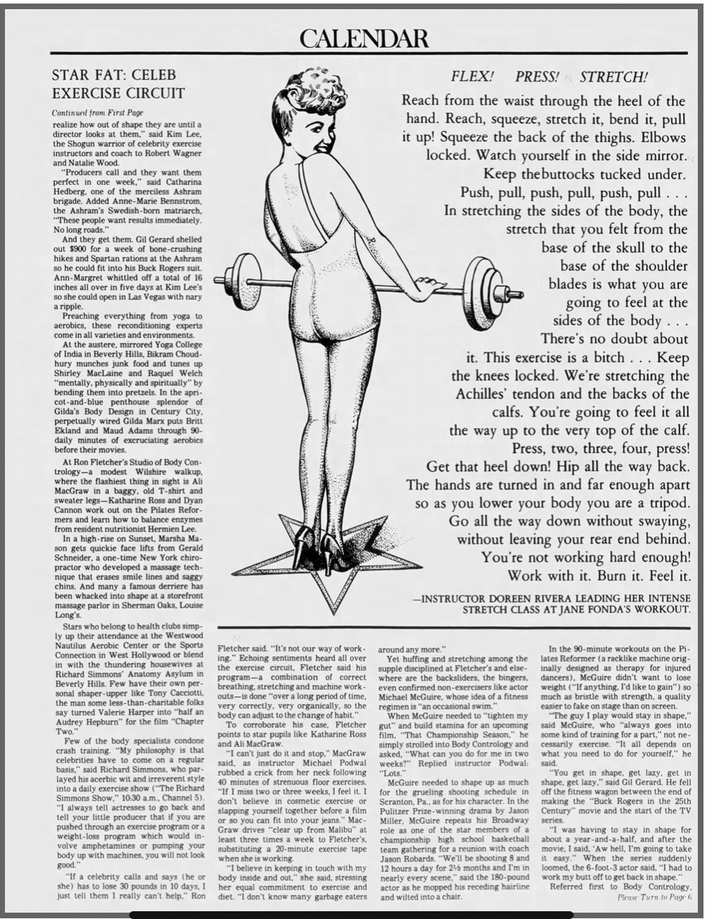 Ron Fletcher archive article "Star Fat: Celeb Exercise Circuit"