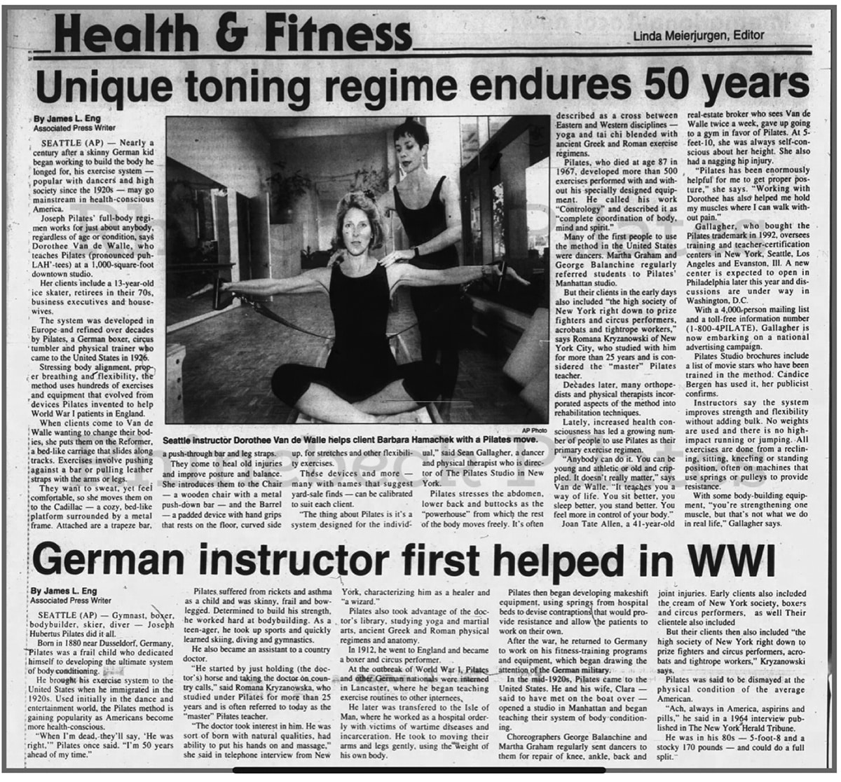 Romana Kryzanowska health fitness pilates archive article