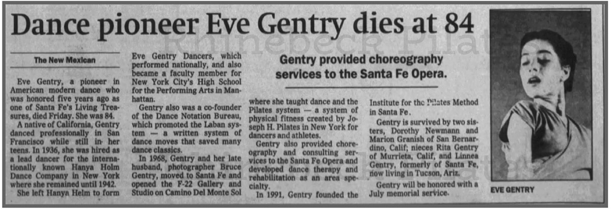 Dance Pioneer Eve Gentry Dies at 84