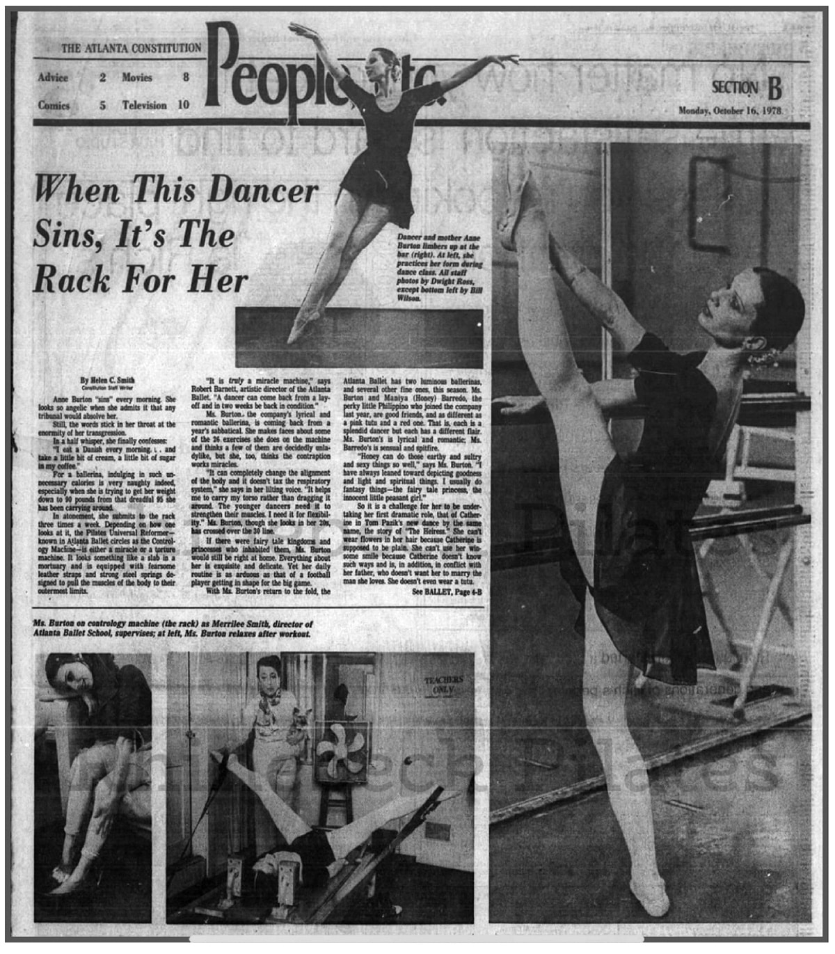 Merilee Smith pilates Archive article: When this Dancer Sins...
