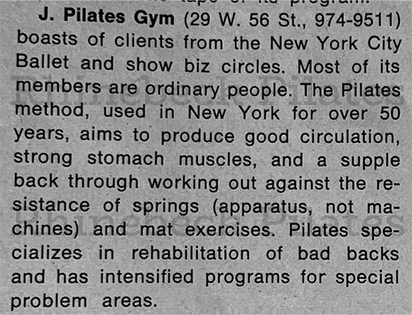 Pilates Gym Pilates History Archive Article