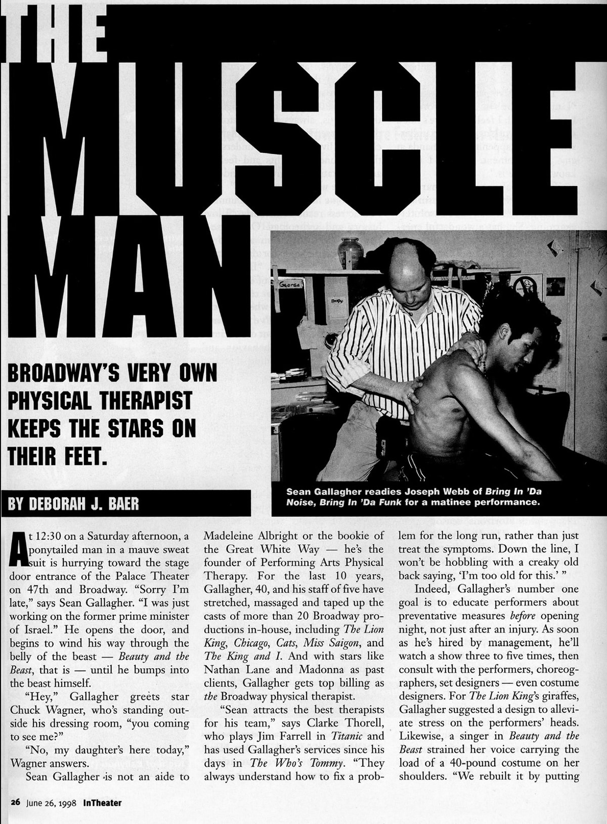 Therapists Take to NY Stage pilates archive article