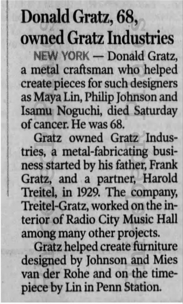 Donald Gratz, 68, owned Gratz Industries pilates archive article