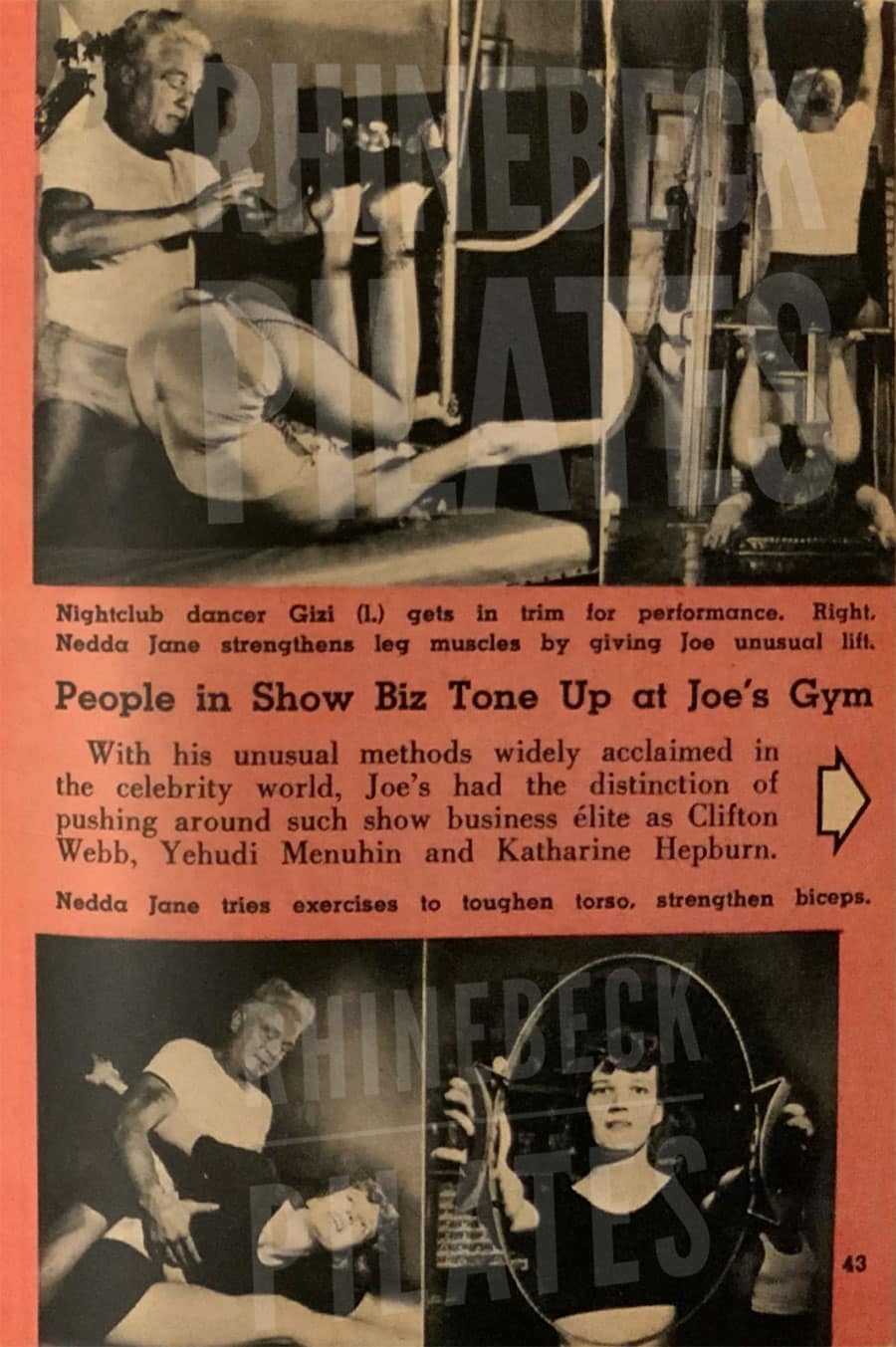 Show Beauty Builders Rare joe Pilates History Archive Article