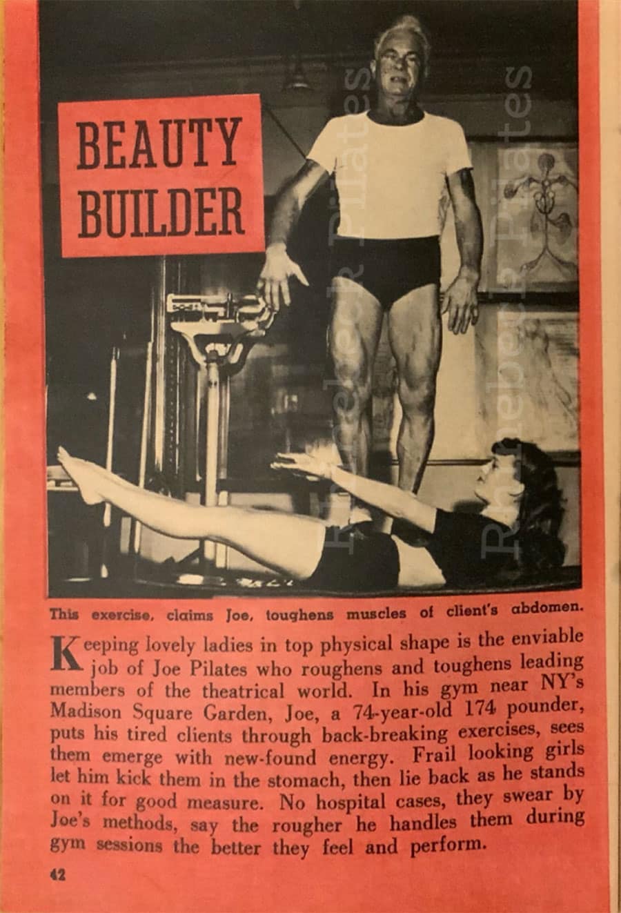 Show Beauty Builder Rare joe Pilates History Archive Article