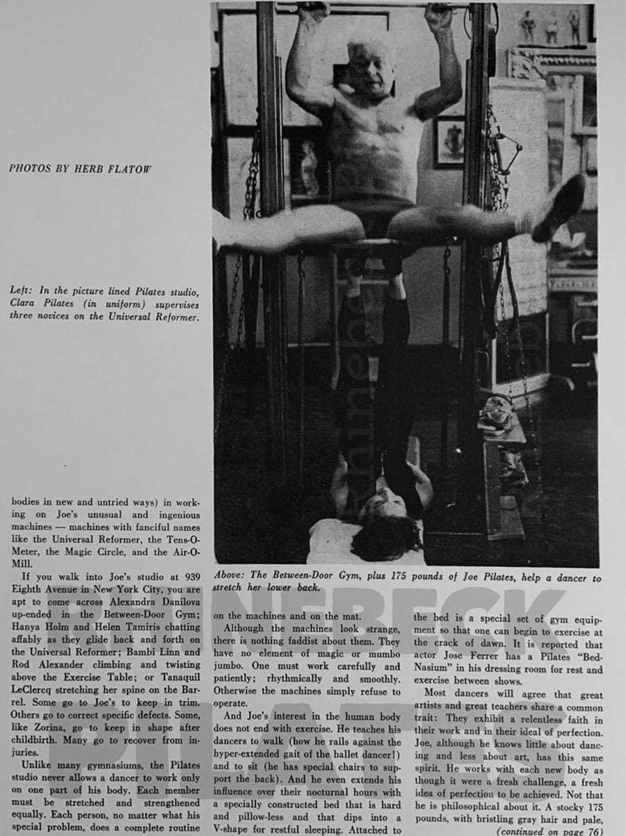 They All Go to Joe's Rare pilates history archive article
