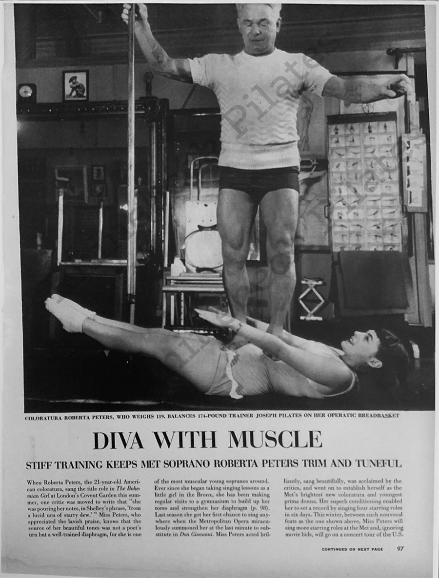 Joseph Pilates Archive Article "Diva with Muscle Roberta Peters"