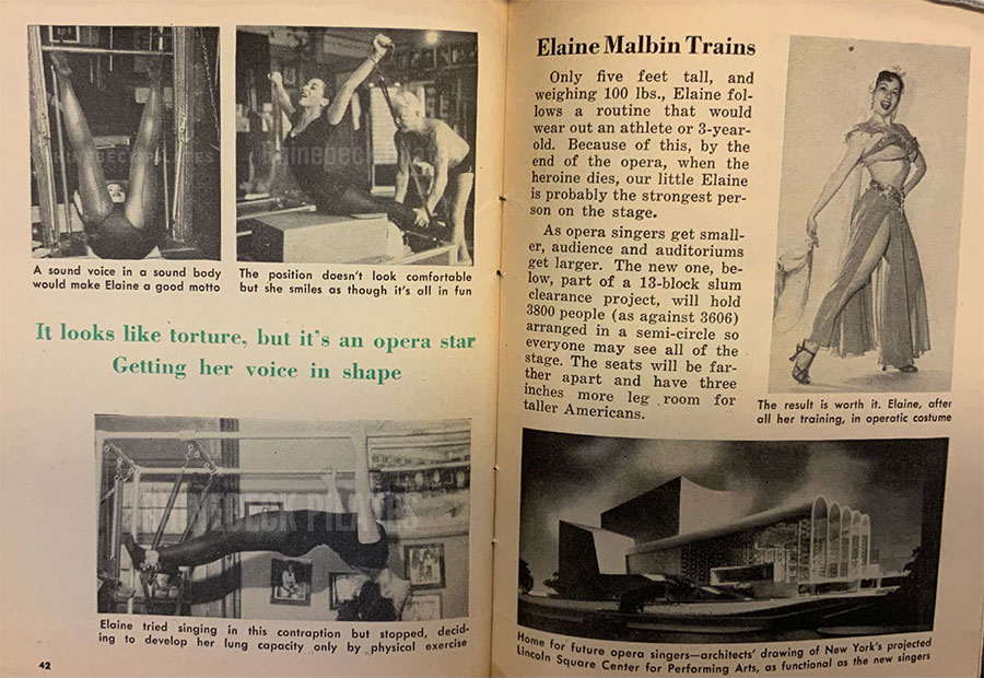 Elaine Malbin Opera Singer Trains like a Boxer pilates archive article