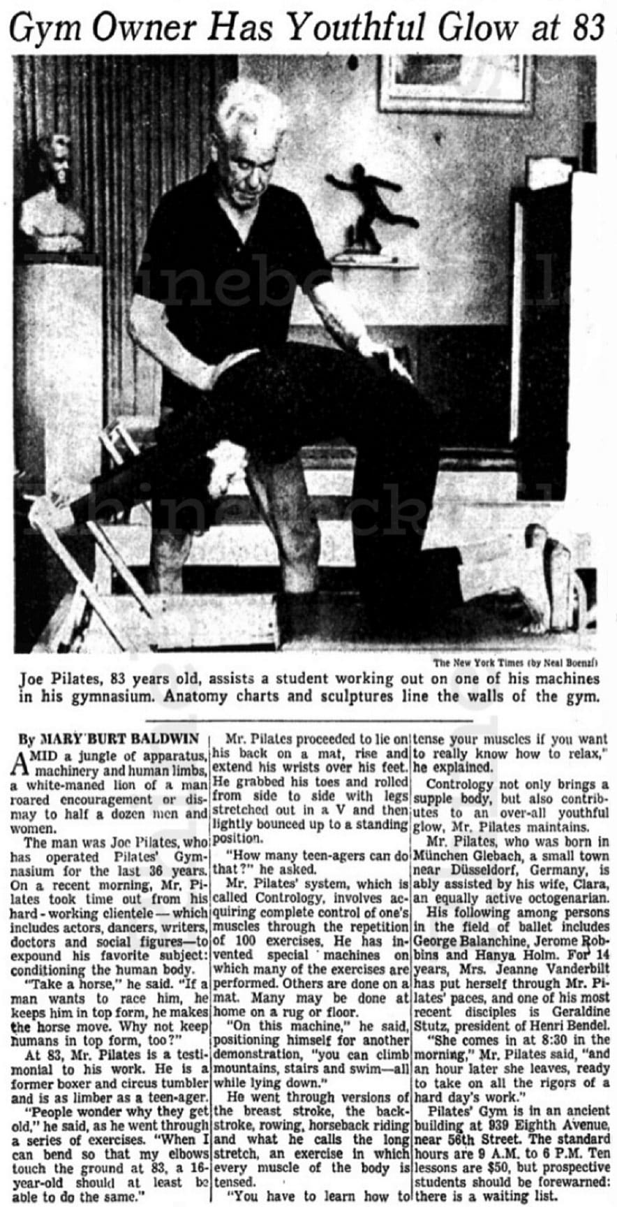 Joseph Pilates gym owner youthful glow pilates archive article
