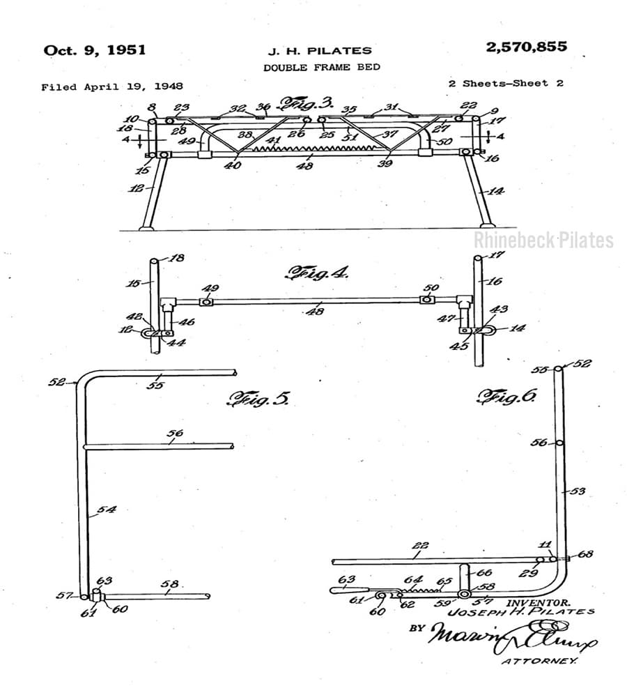 pilates patent bed couch patent design