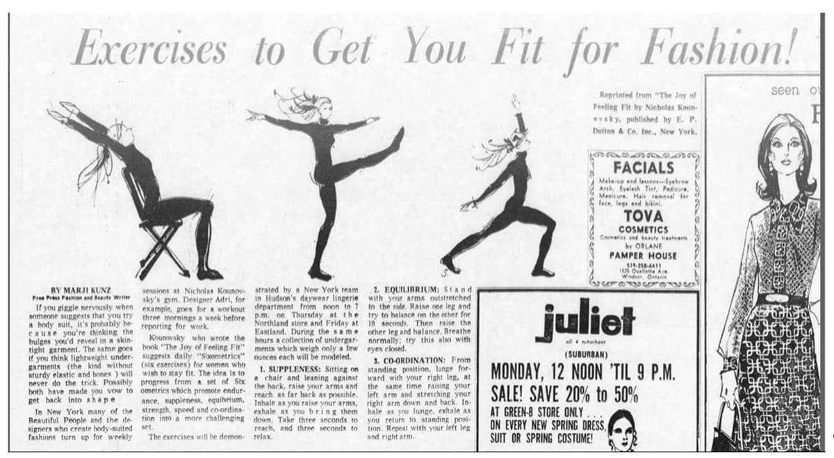 Kounovsky Exercises to Get You Fit for Fashion pilates archive article