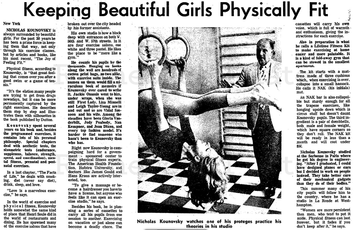 Kounovsky Keeping Beautiful Girls Physically Fit pilates archive article