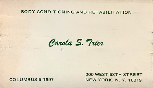 Carola Trier business card