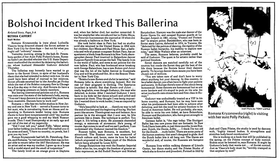 Bolshoi Incident Irked the Ballerina Pilates History Archive