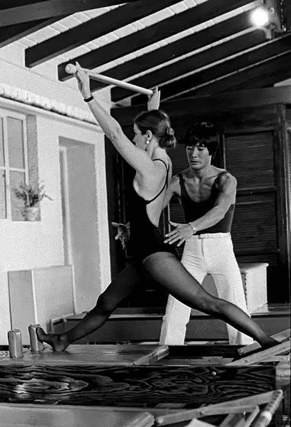 Kim Lee pilates instructor with Kathrine Baumann