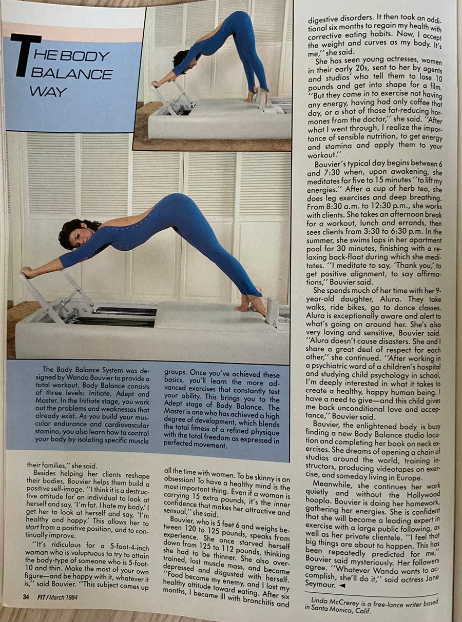 Wanda Bouvier The Body Balance History Archive Article