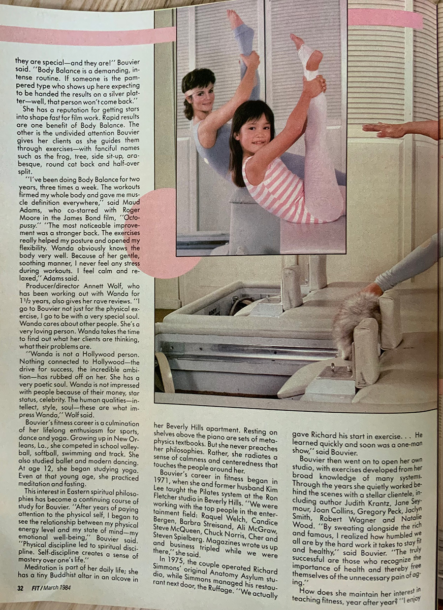Wanda Bouvier A Super Body Shapes Up Stars Pilates History Archive Article