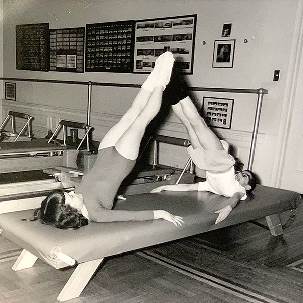Carola Trier’s Original Benchmat with White Bike Handles in Studio