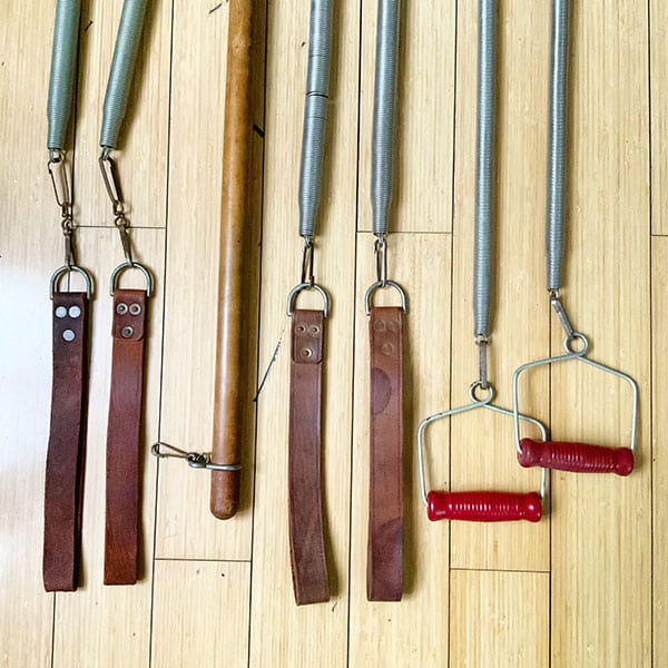 Original pilates equipment bednasium springs, loops, handles, etc.
